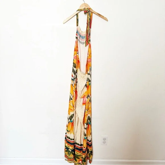Anthropologie Farm Rio Floral Halter Jumpsuit